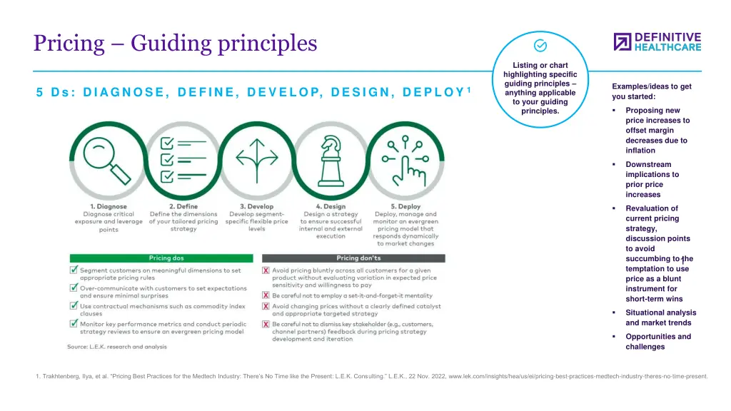 pricing guiding principles