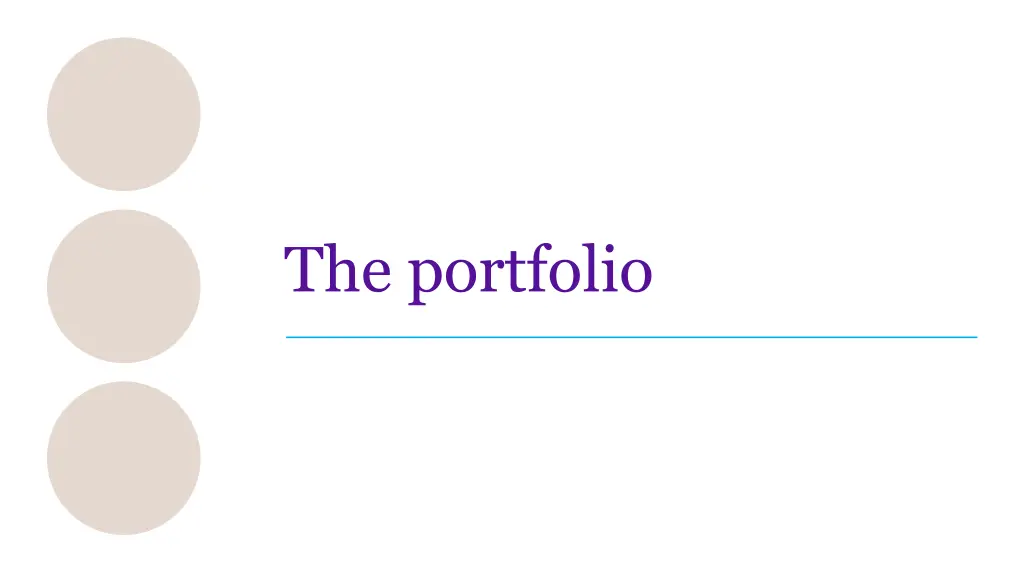 the portfolio
