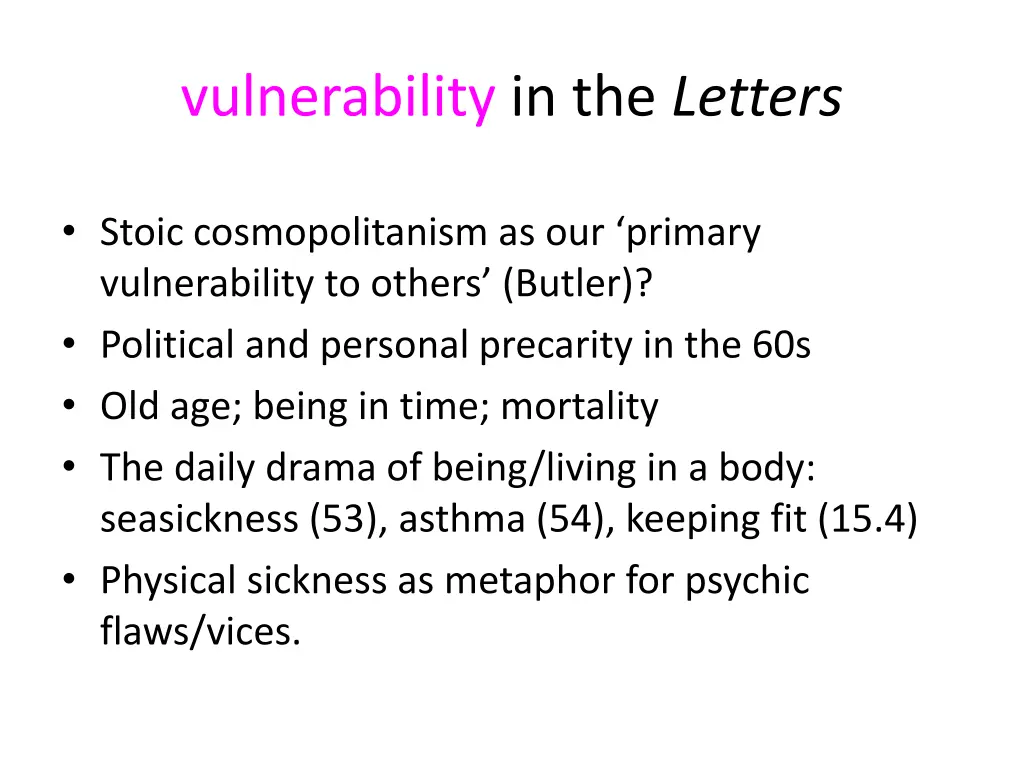 vulnerability in the letters