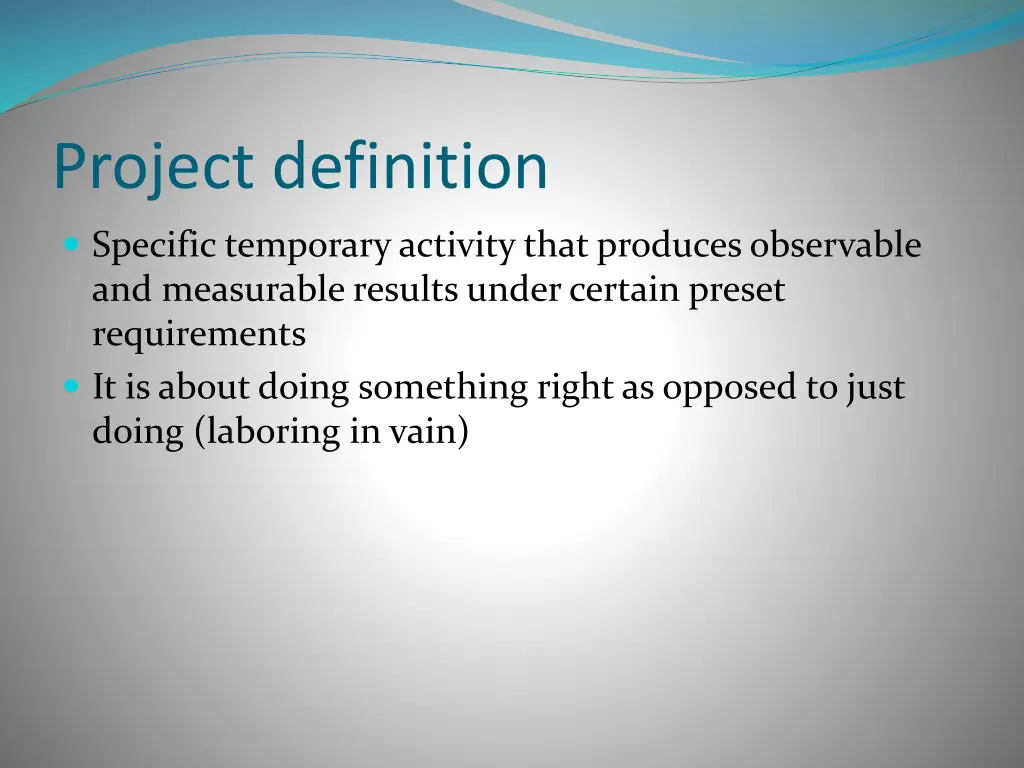 project definition