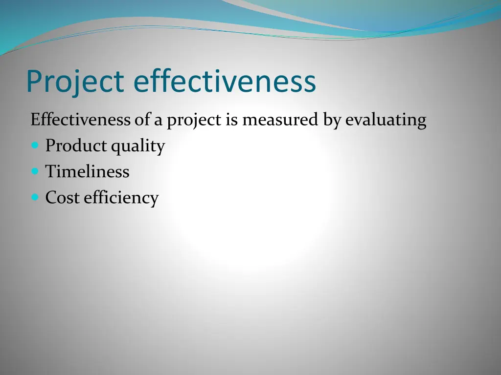 project effectiveness