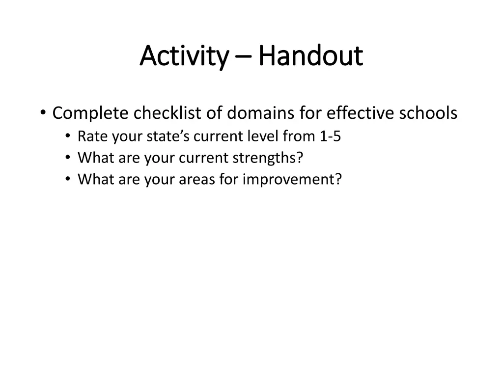 activity activity handout