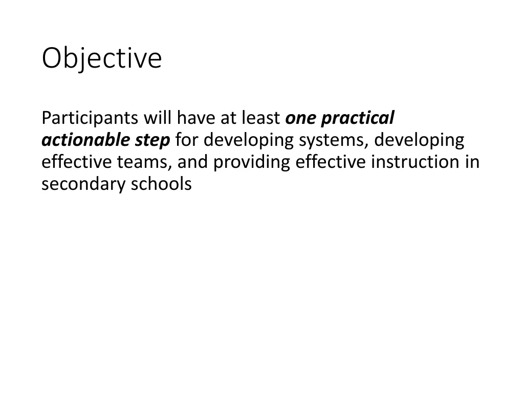 objective