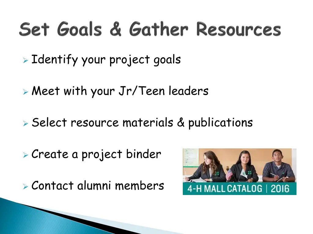 identify your project goals