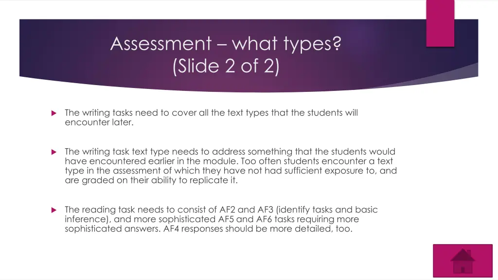 assessment what types slide 2 of 2