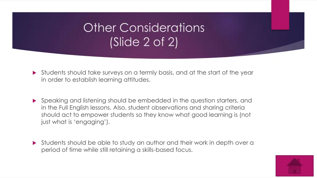 other considerations slide 2 of 2