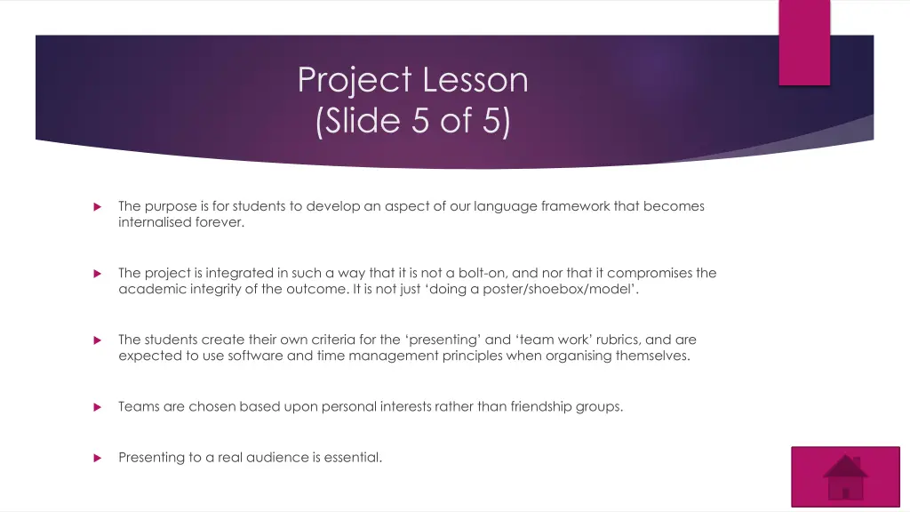 project lesson slide 5 of 5