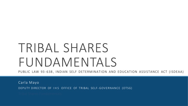 tribal shares fundamentals public