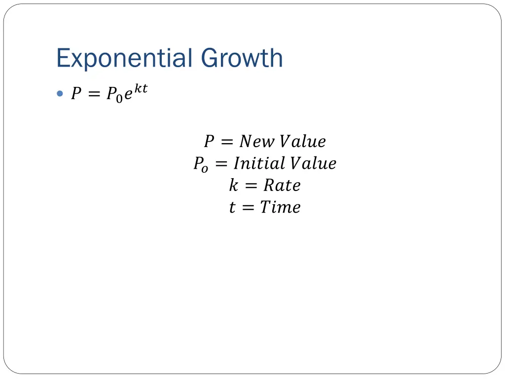 exponential growth
