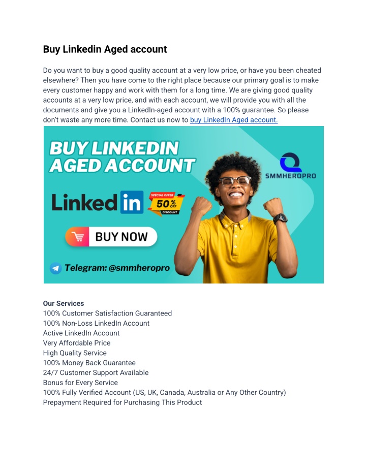 buy linkedin aged account