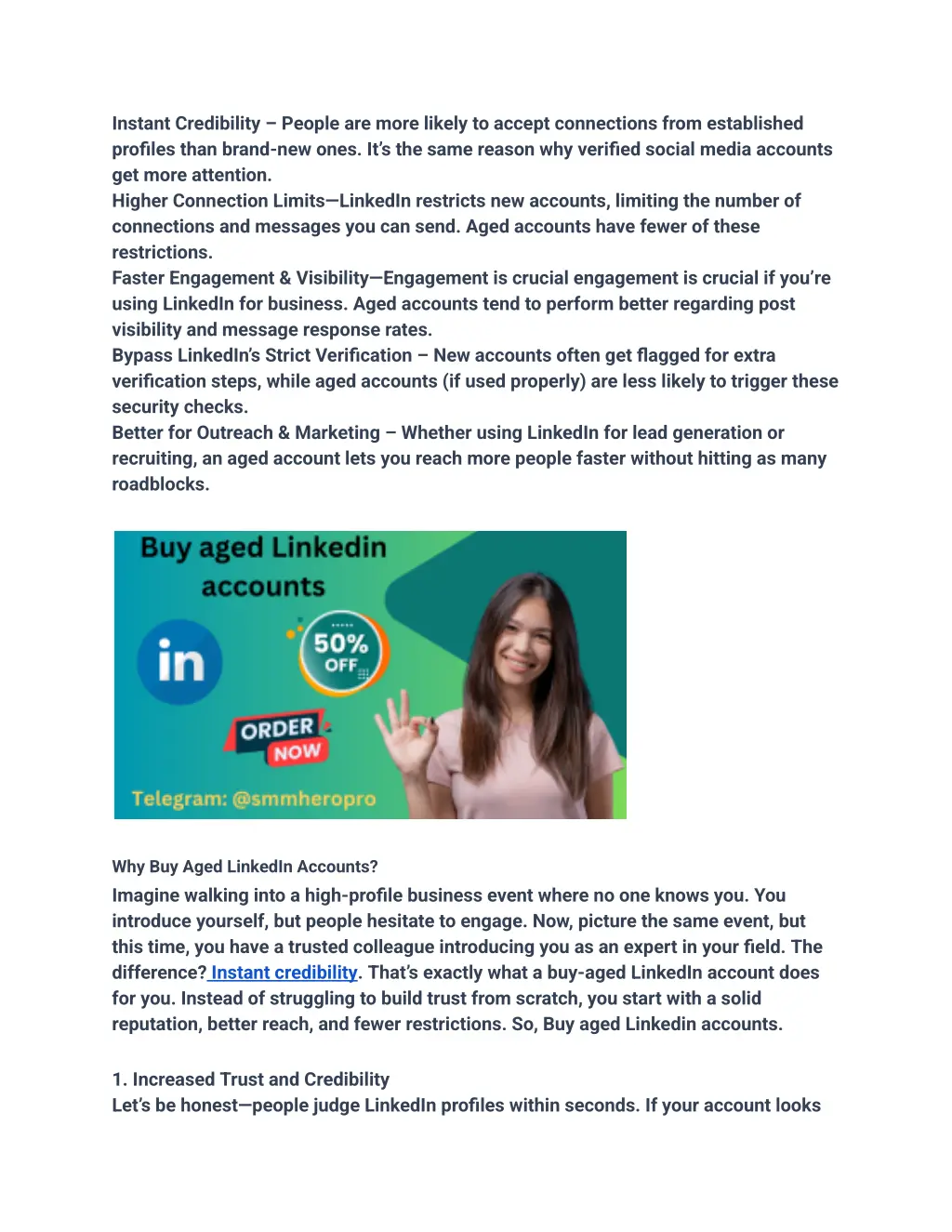 instant credibility people are more likely