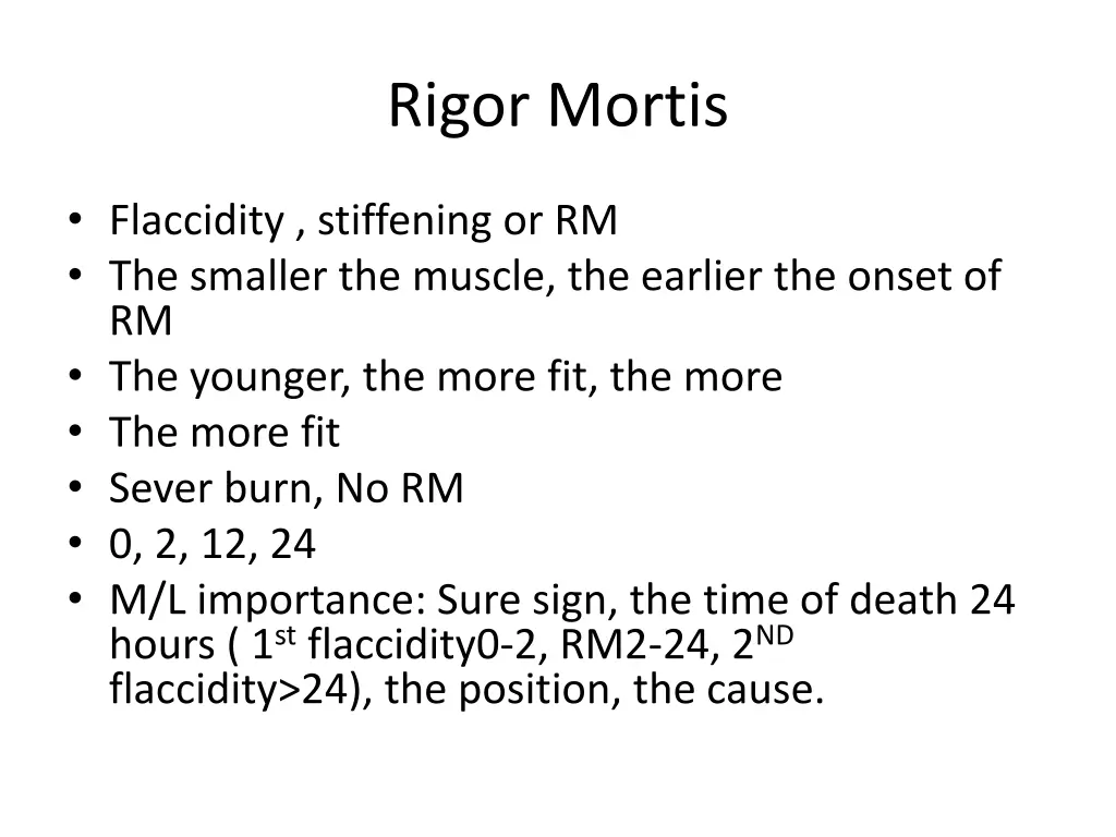 rigor mortis