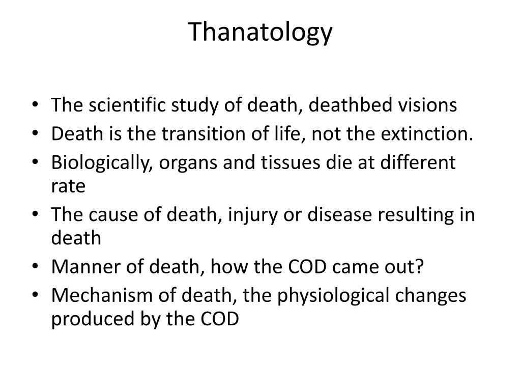 thanatology