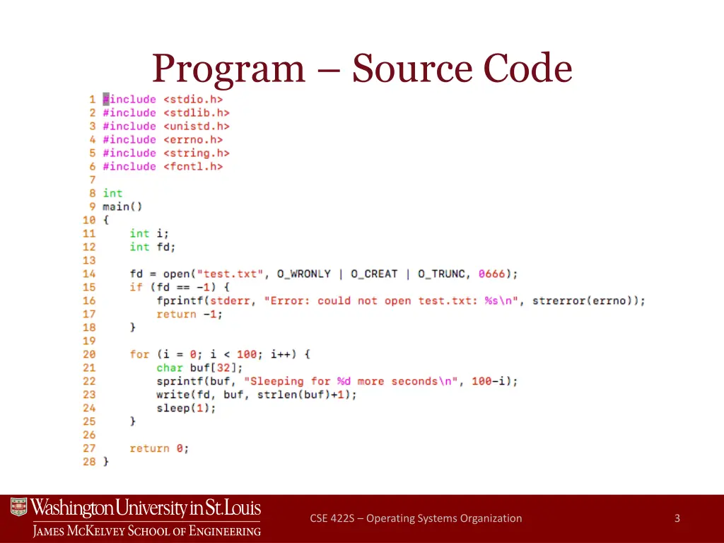 program source code