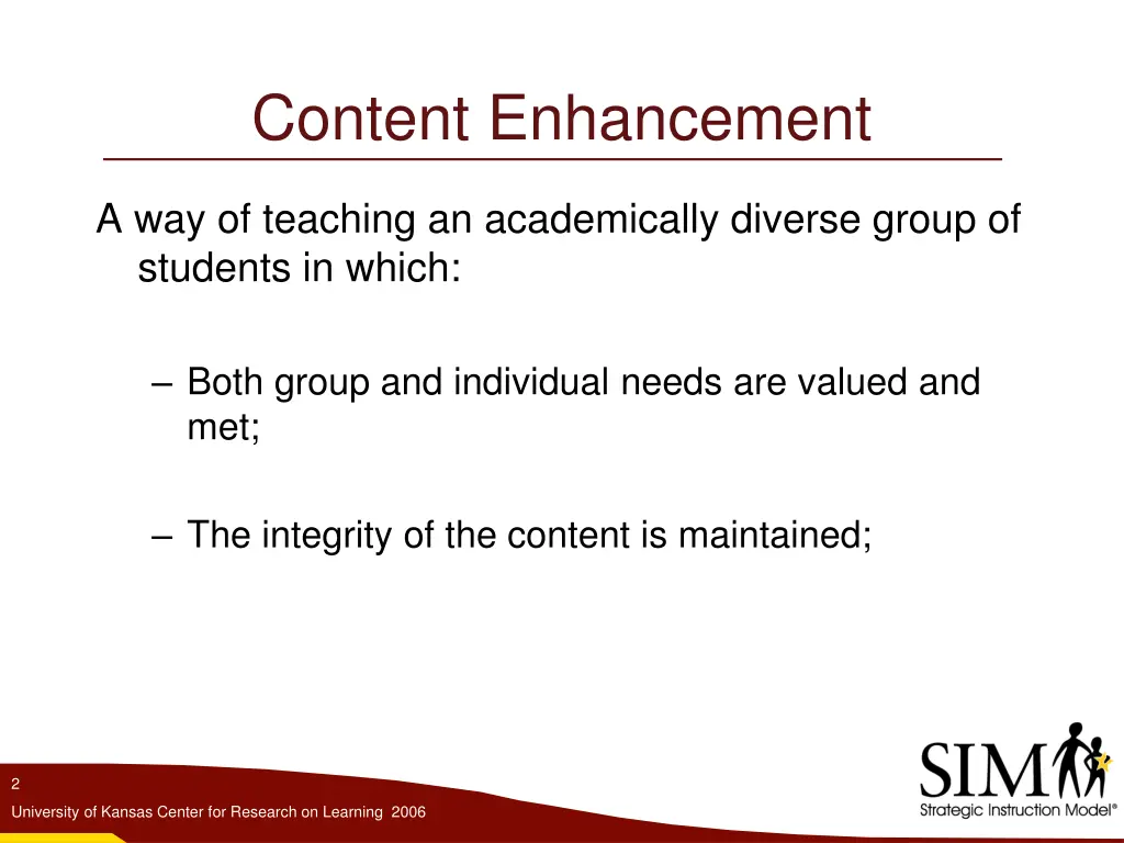 content enhancement