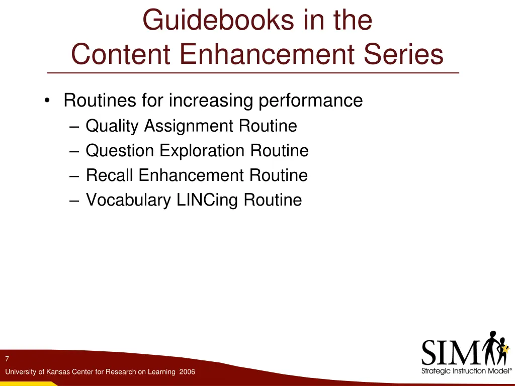 guidebooks in the content enhancement series 3