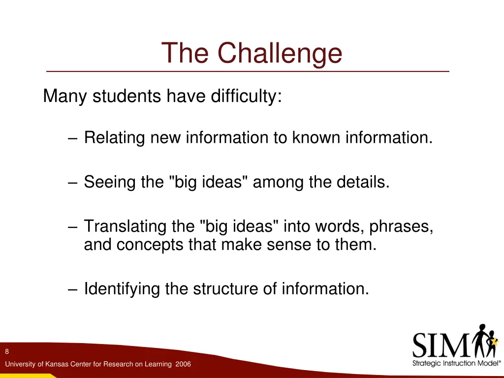 the challenge