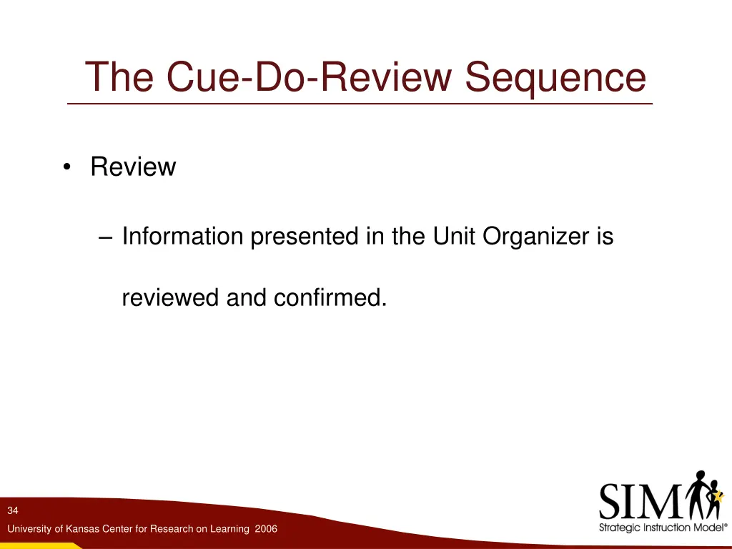 the cue do review sequence 3