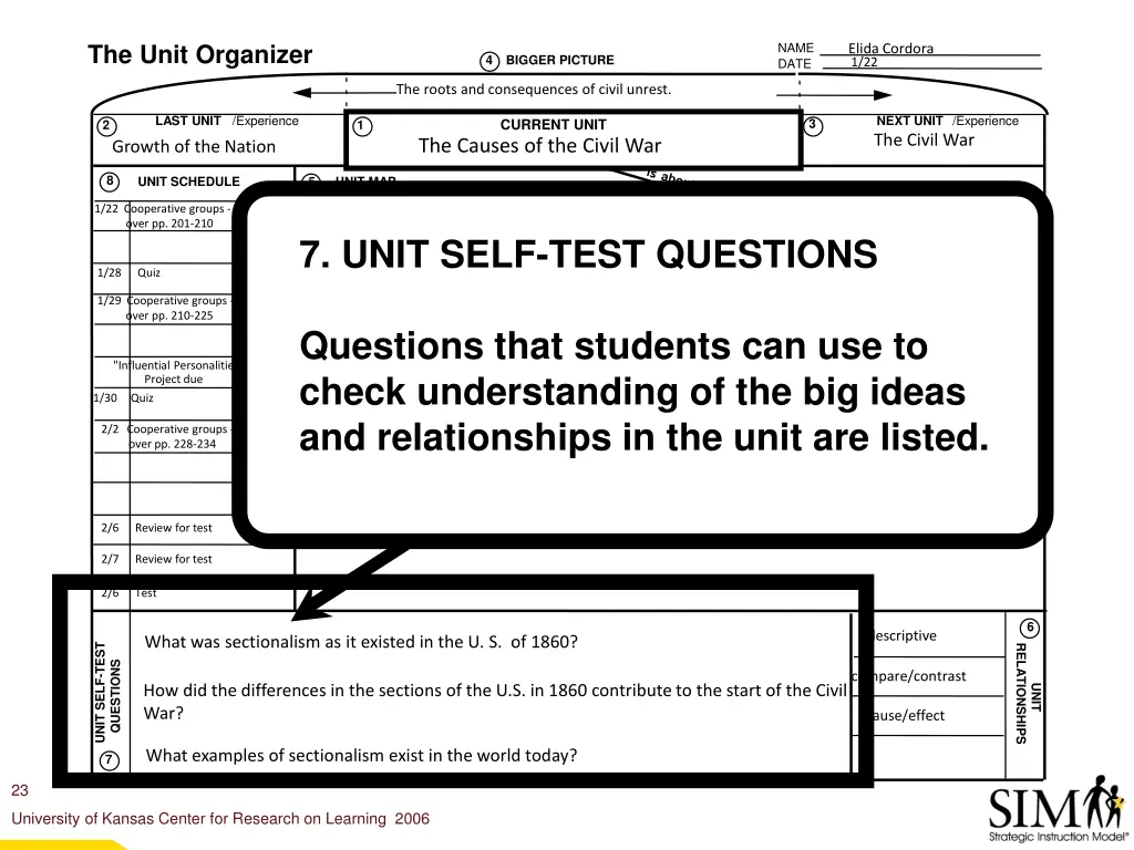 the unit organizer 4