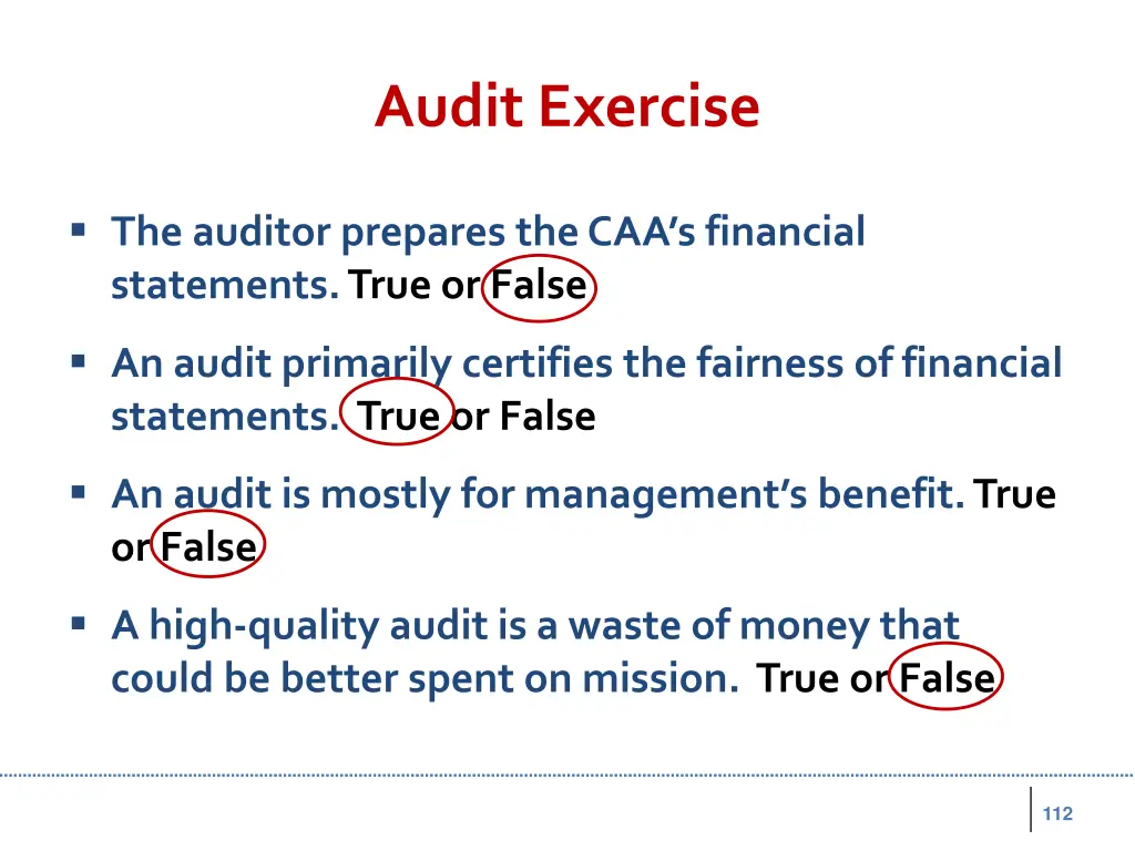 audit exercise