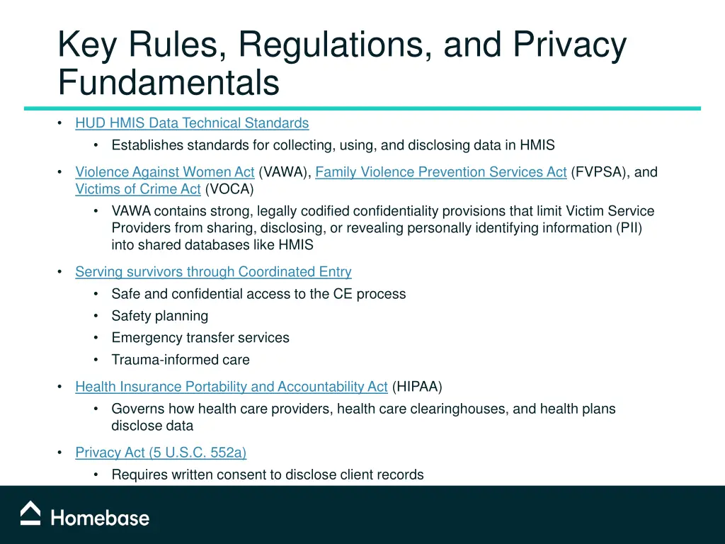 key rules regulations and privacy fundamentals