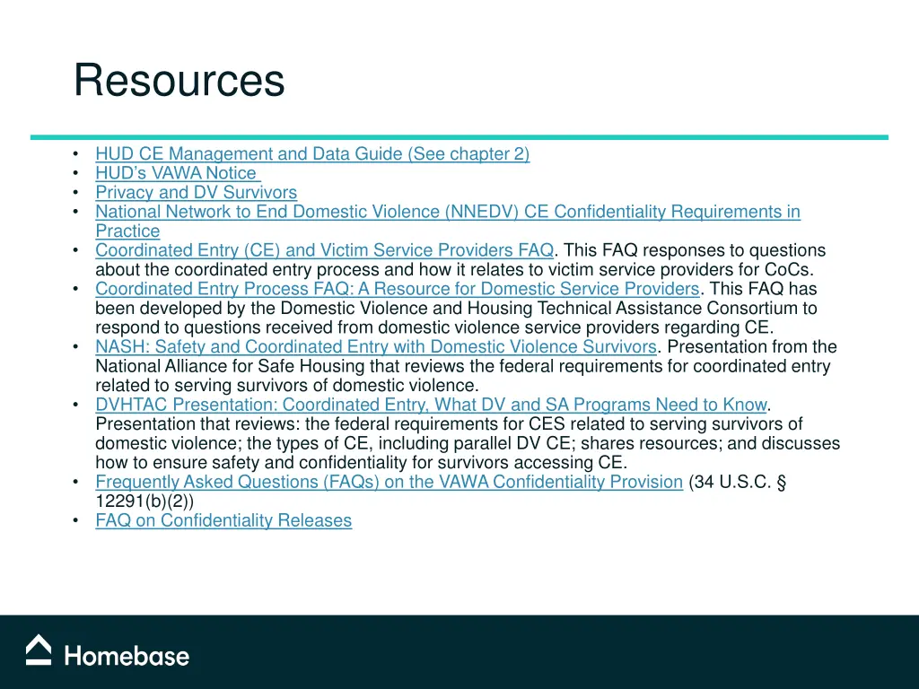 resources