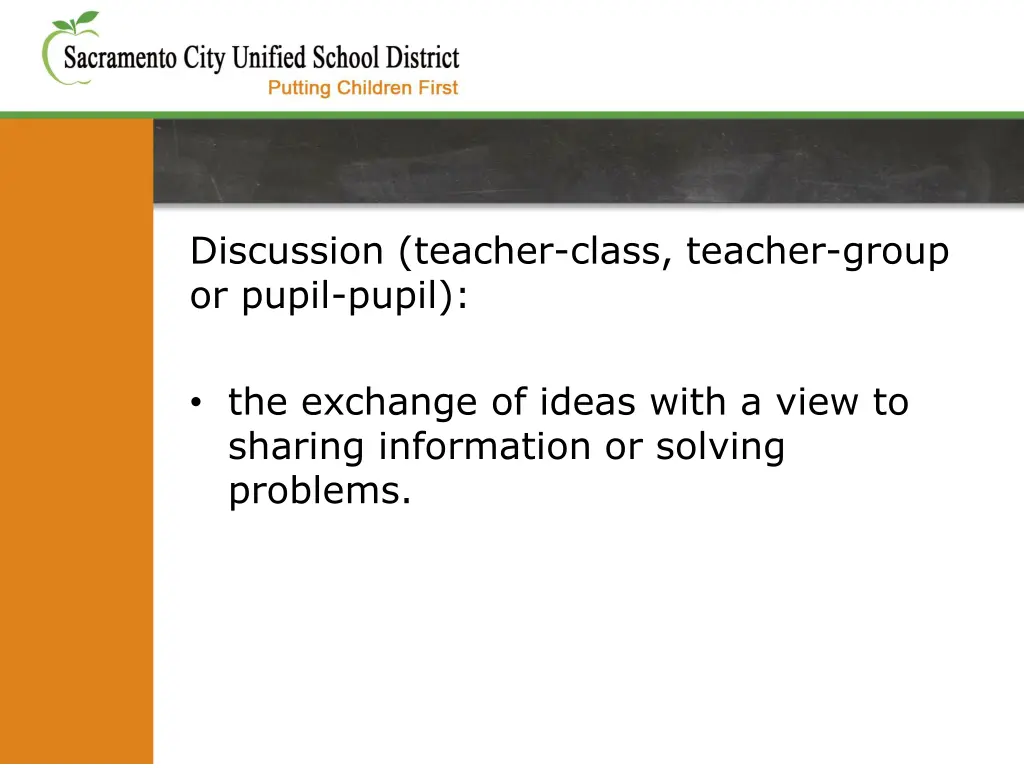 discussion teacher class teacher group or pupil