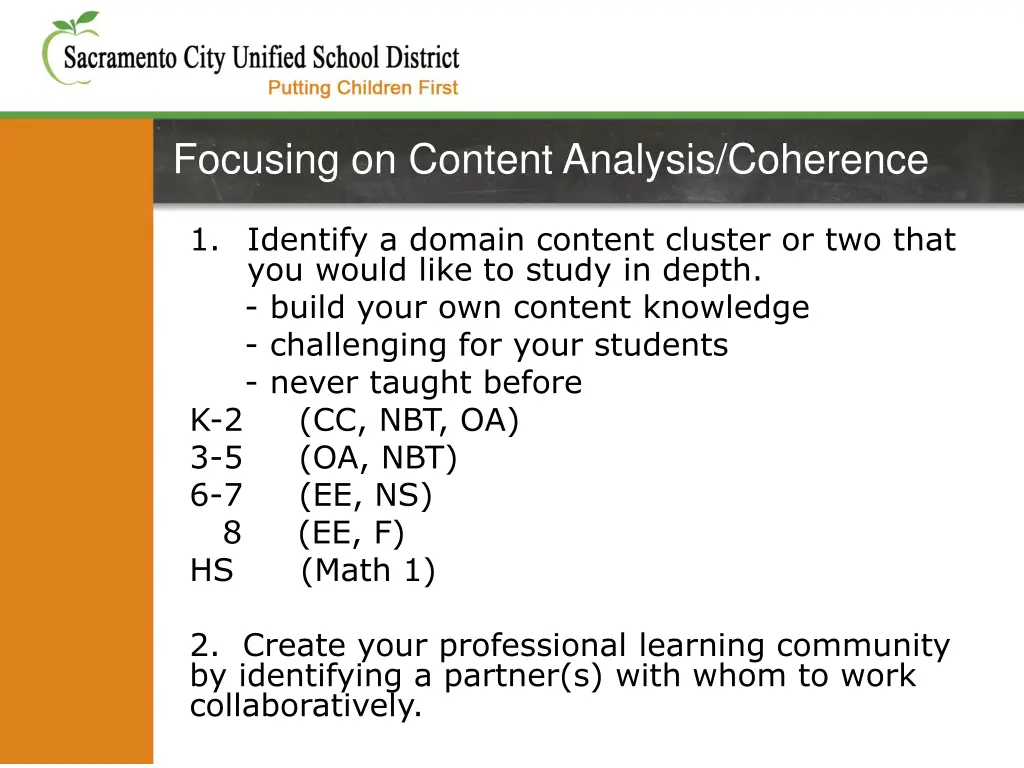 focusing on content analysis coherence
