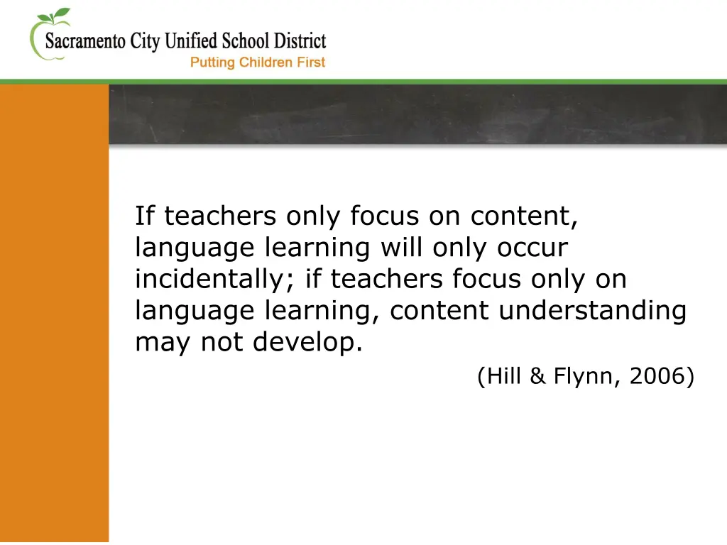 if teachers only focus on content language