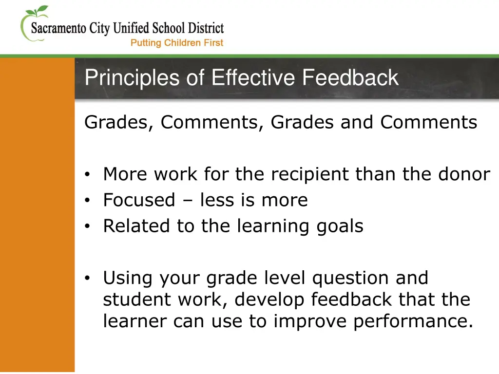 principles of effective feedback