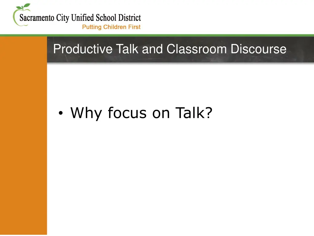 productive talk and classroom discourse