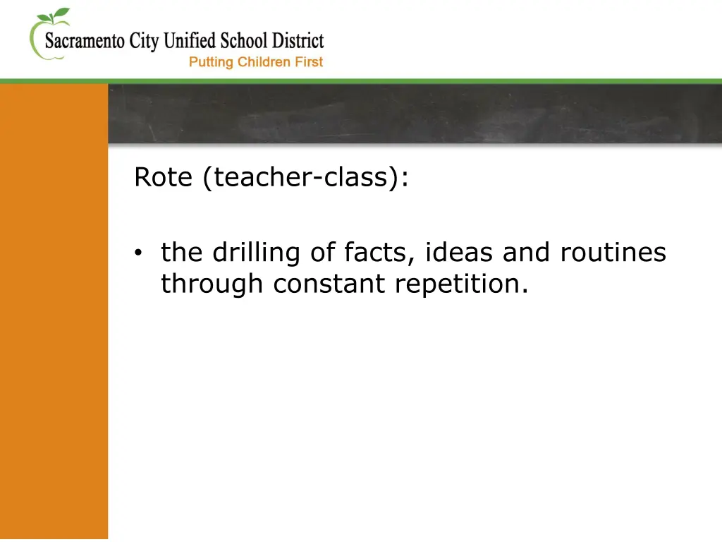 rote teacher class