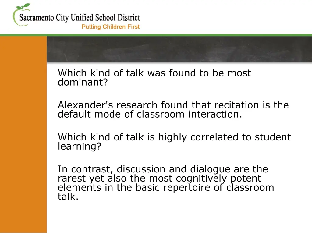 which kind of talk was found to be most dominant 1