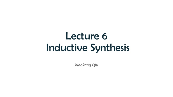 lecture 6 inductive synthesis