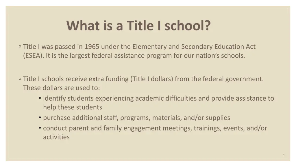 what is a title i school