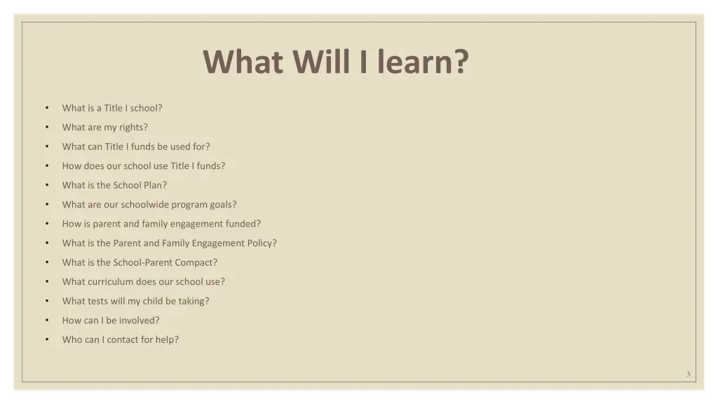 what will i learn