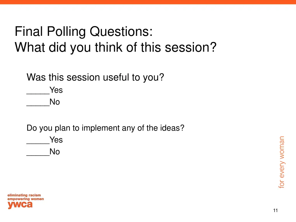 final polling questions what did you think
