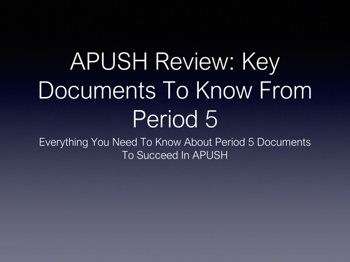 apush review key documents to know from period