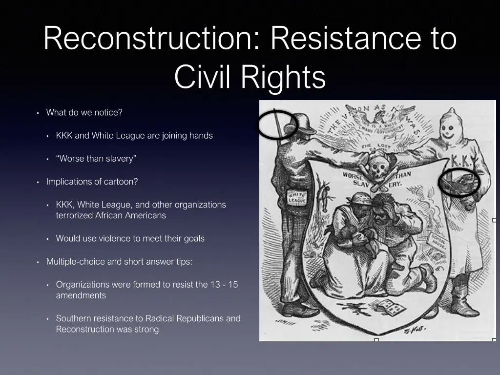 reconstruction resistance to civil rights