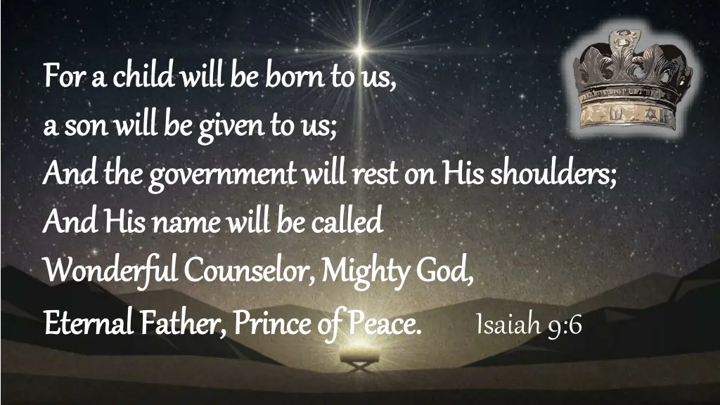 for a child will be born to us for a child will