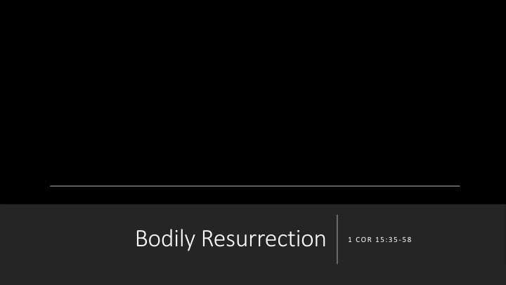 bodily resurrection