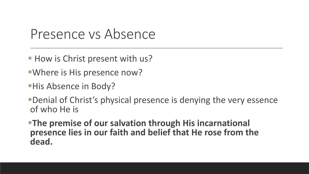 presence vs absence