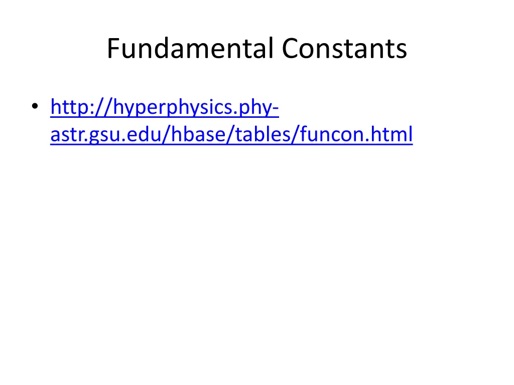 fundamental constants