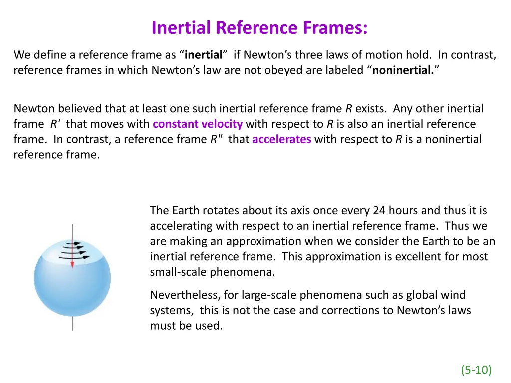 inertial reference frames