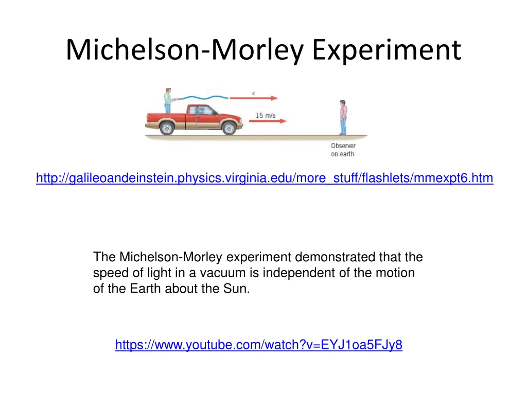 michelson morley experiment