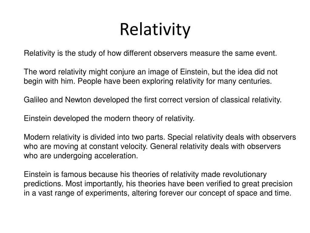 relativity