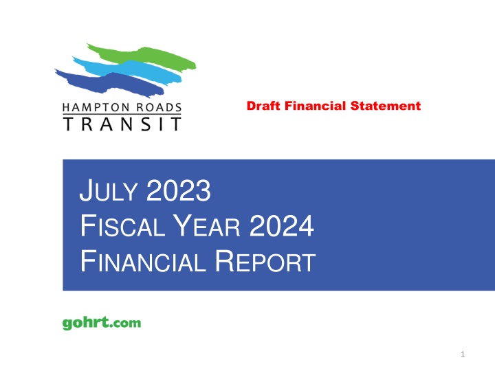 draft financial statement