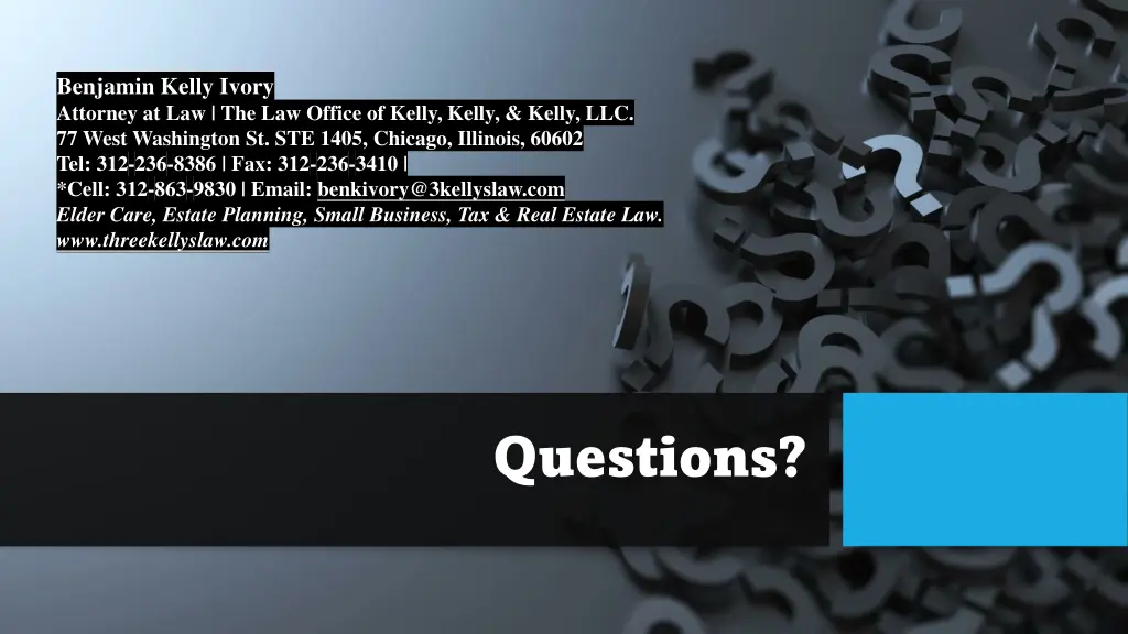 benjamin kelly ivory attorney
