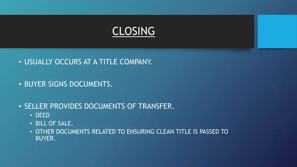 closing
