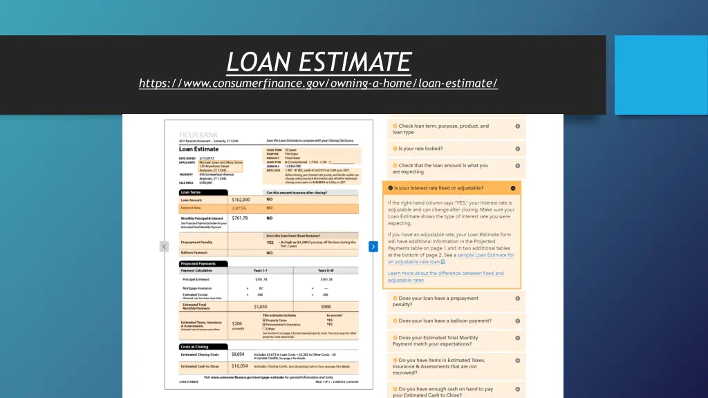 loan estimate https www consumerfinance